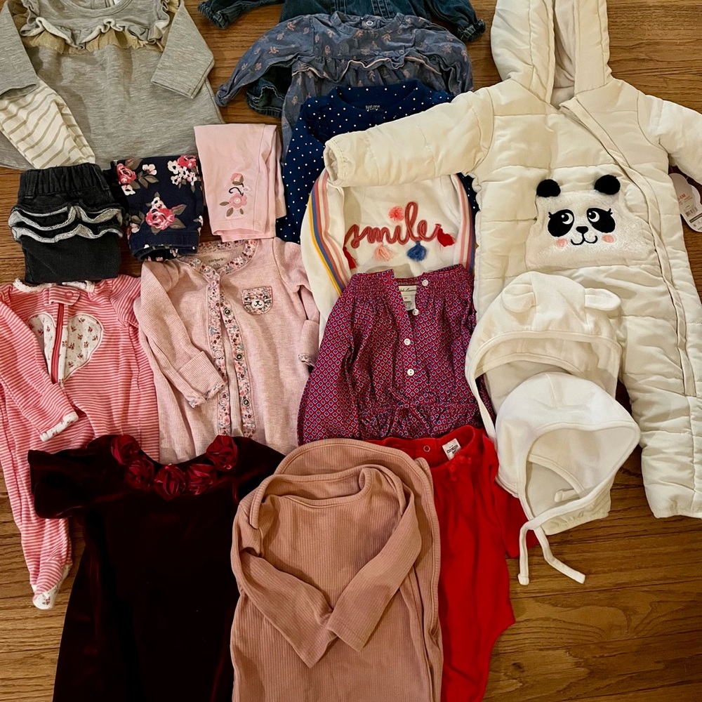 💸Closet clearout! Lot of baby girl clothes newborn—6 months